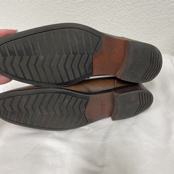 Florsheim Mens Size 10D Brown Leather Plain Toe Slip On Loafers Shoes main image 6